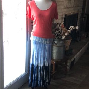 Lapis Women’s Tie Die Maxi Skirt
